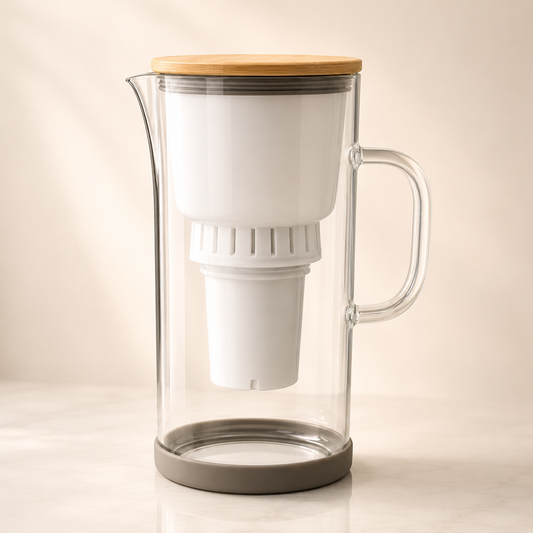 3.5L Glass Alkaline Water Pitcher with Multi-Stage Filtration