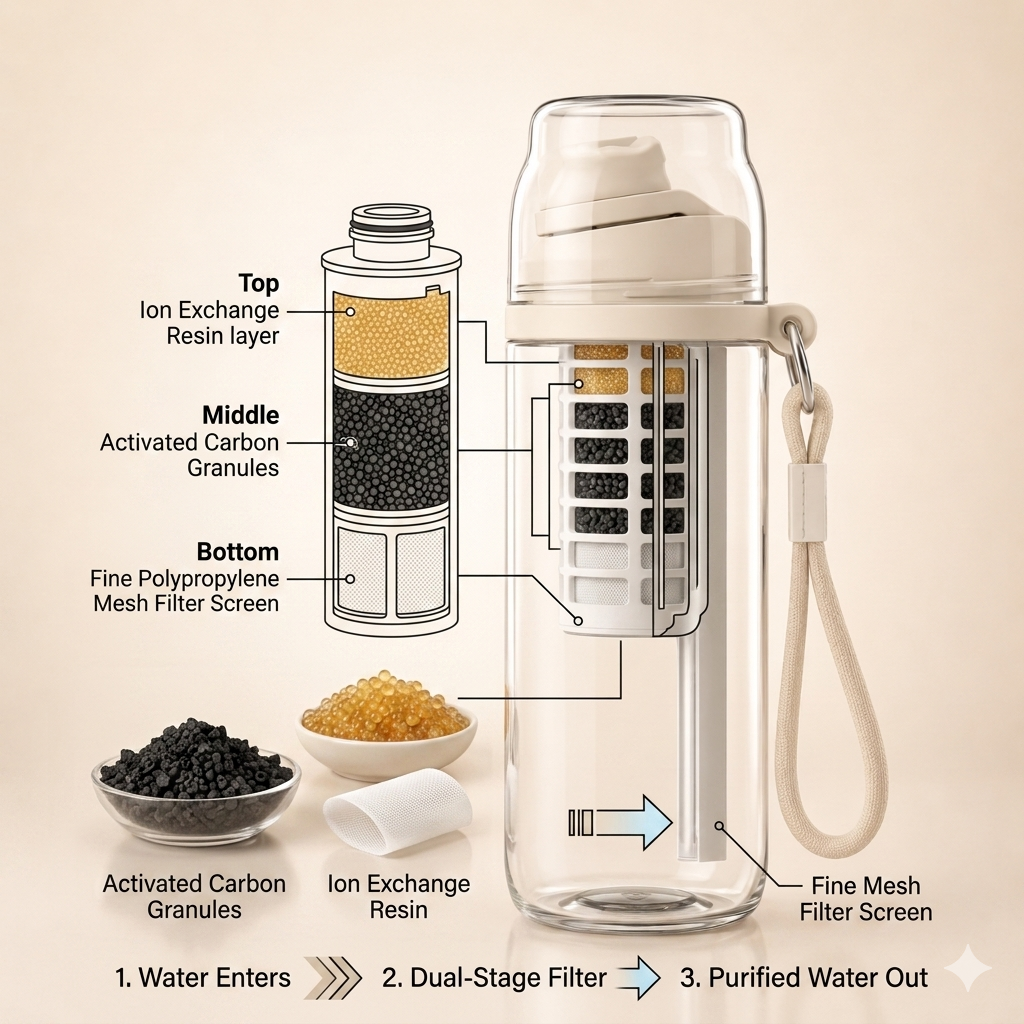 Alkaline Water Filter Bottle
