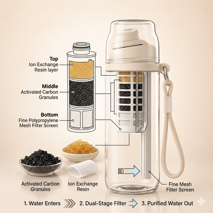 Alkaline Water Filter Bottle